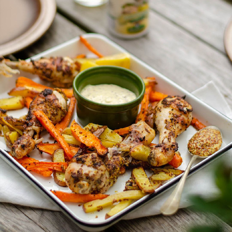 Originele mosterd-kip traybake - Oliehoorn inspiratie