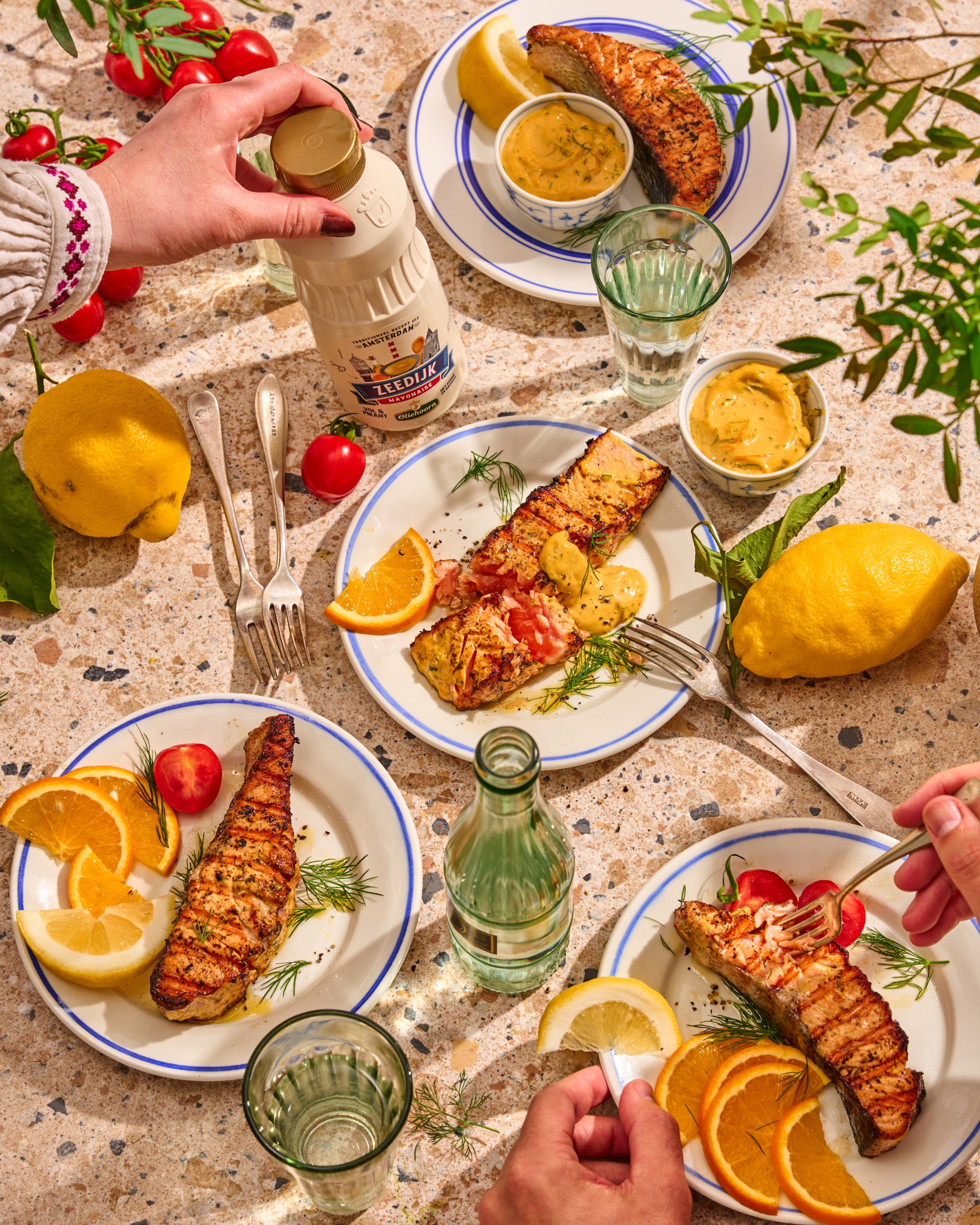 Gegrilde zalm met Zeedijk Mayonaise